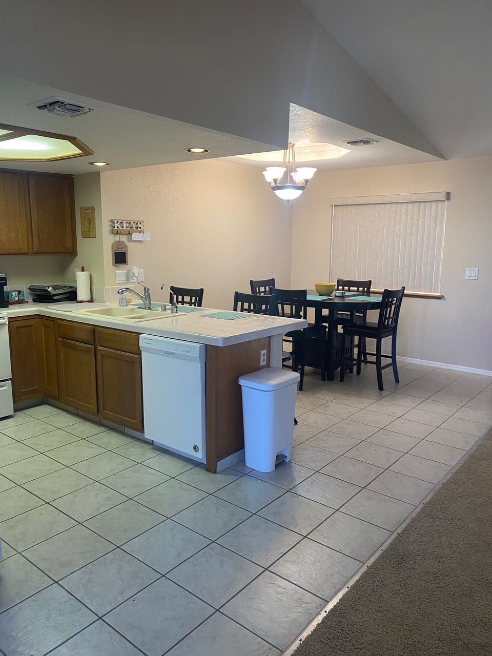 dining area including sit down counter