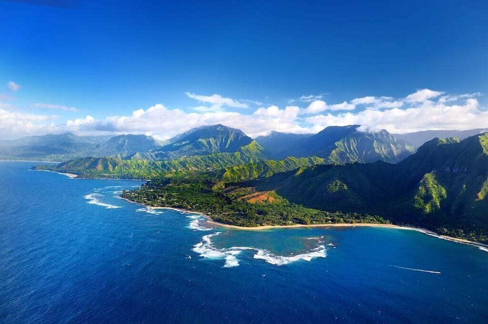 Aerial Photo of the North Shore of Kaua'i