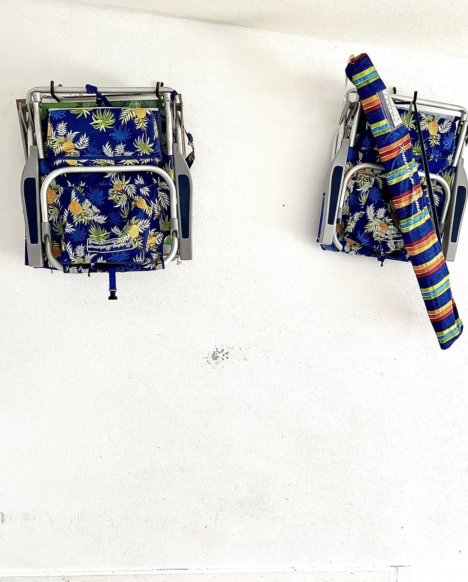 Beach chairs and beach umbrella provided 