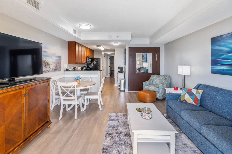Living Room with Murphy Bed and Sofa Bed
