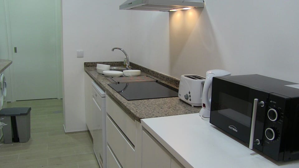 Apartment | Private kitchen | Fridge, microwave, oven, stovetop