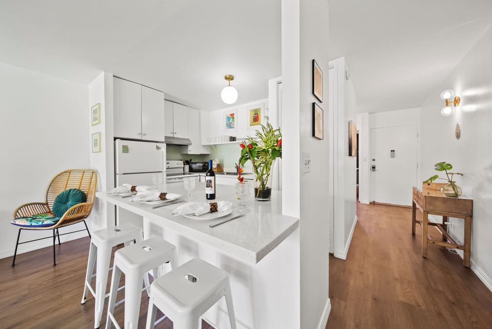Full kitchen with everything you need for nights in.