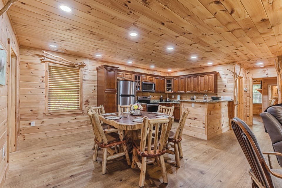 Fully stocked kitchen.  Granite countertops.