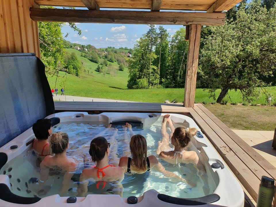 Outdoor spa tub