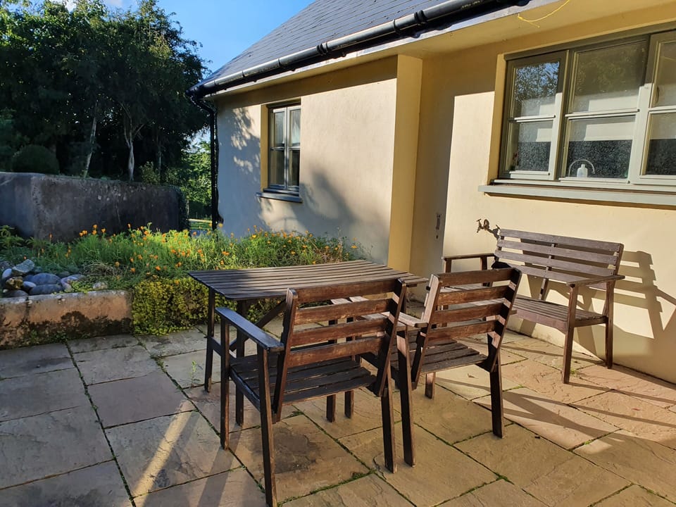 A sun trap terrace