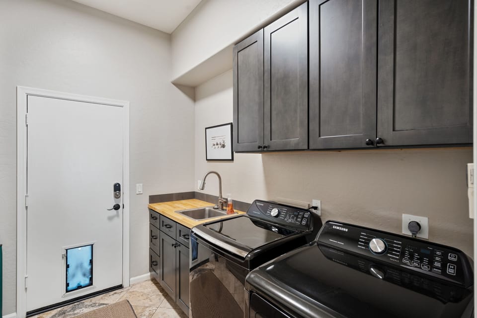 Modern laundry room.