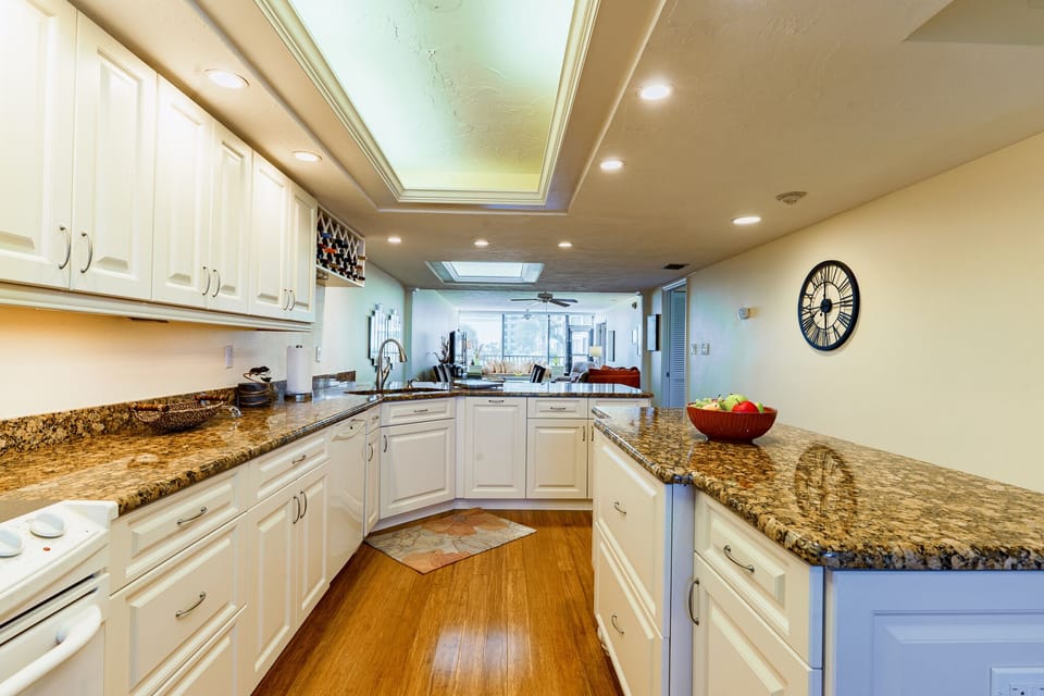 From the kitchen you can enjoy the view from the large windows