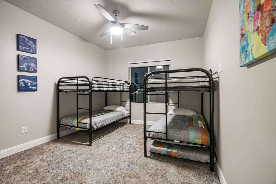 Bedroom 3 sleeps 5 with 2 twin bunks and 1 twin trundle