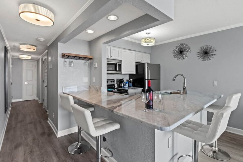 Enjoy dining in this stunning kitchen