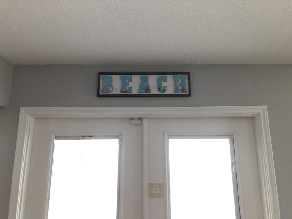 The beach is right outside those doors...