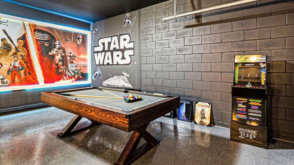 Game room goals! Pool, arcade & Star Wars: May the fun begin!