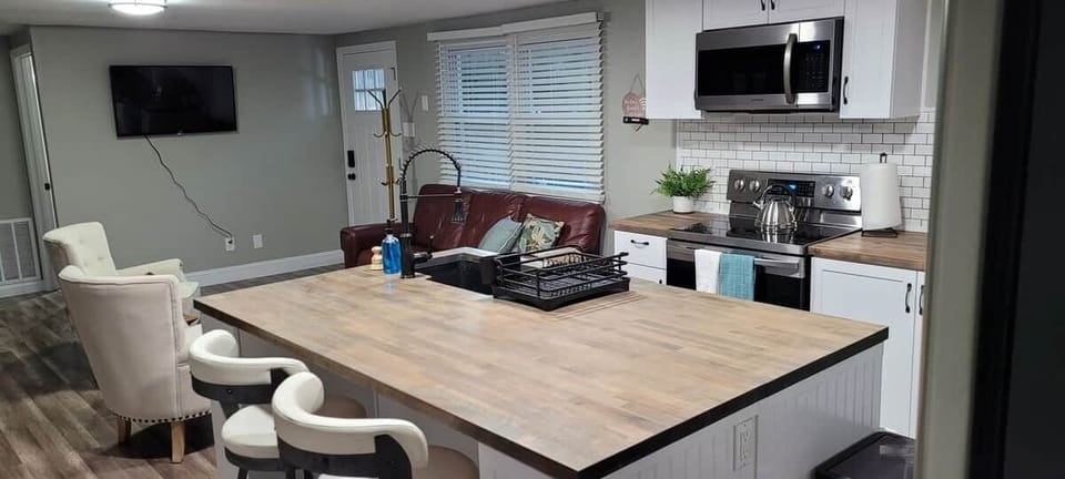 butcher block counter tops.