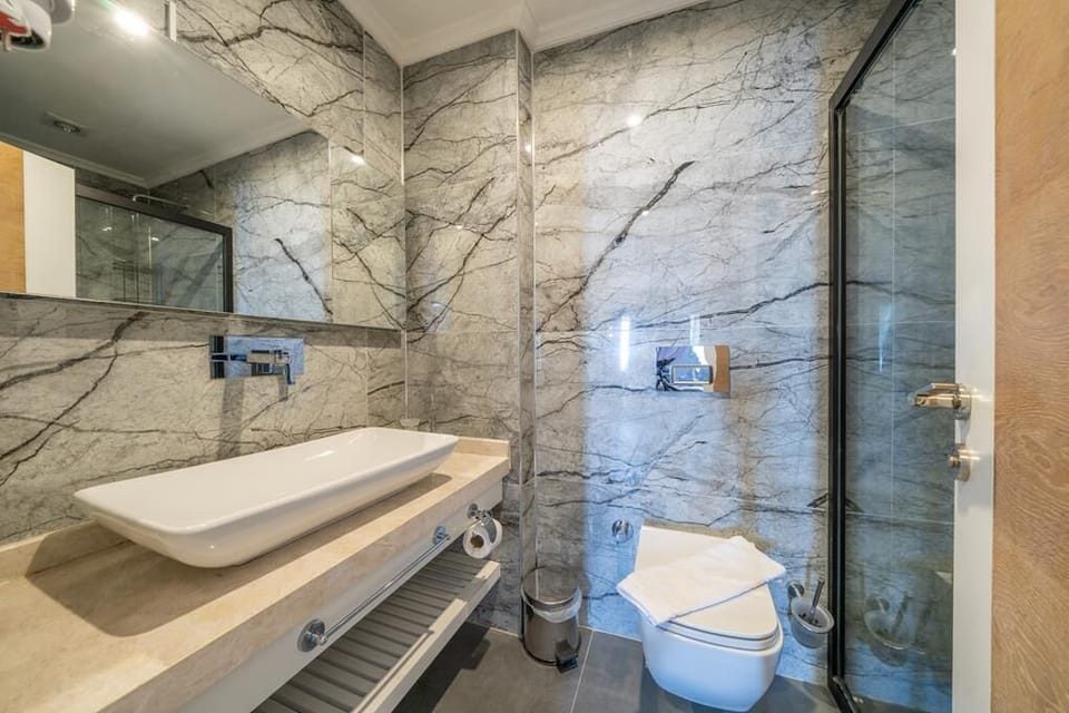 Comfort Room | Bathroom | Shower, hydromassage showerhead, free toiletries, hair dryer