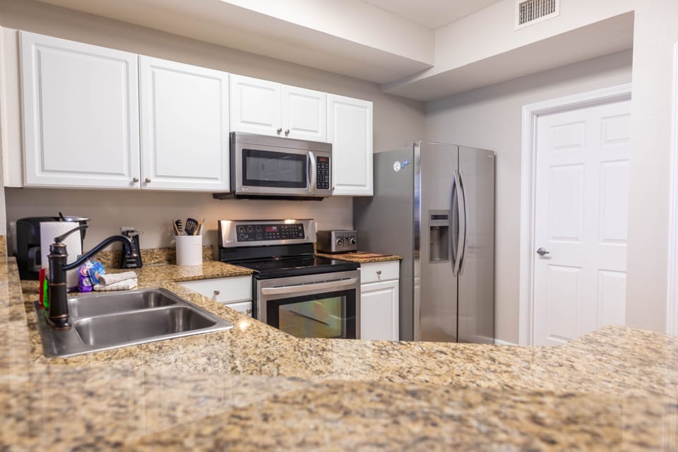 Fully stocked kitchen