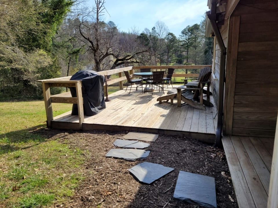 Private deck with grill