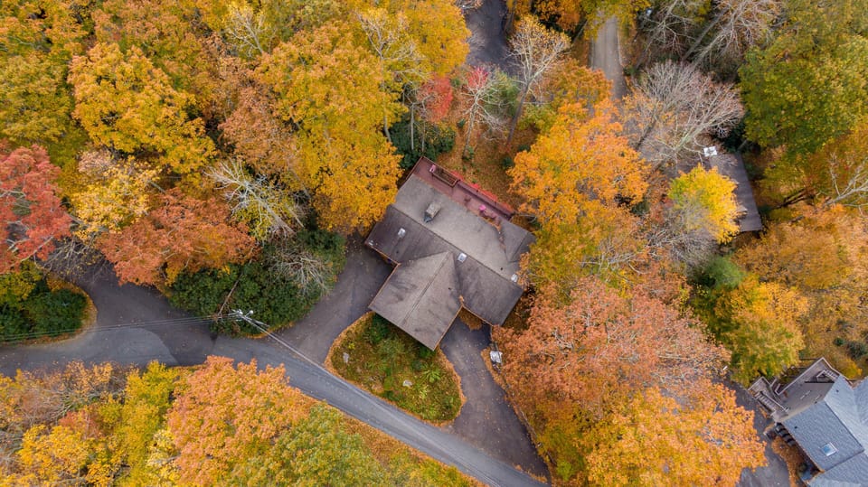 [Drone shot] This house is extremely private and quiet 