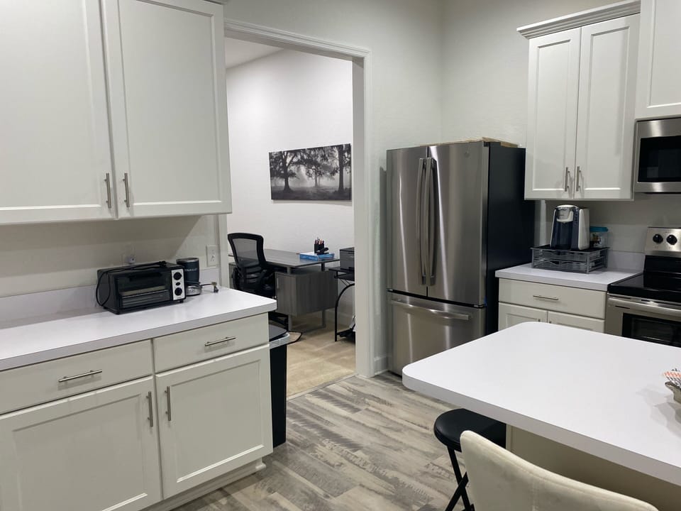 Prepare and eat your meals in this full kitchen
