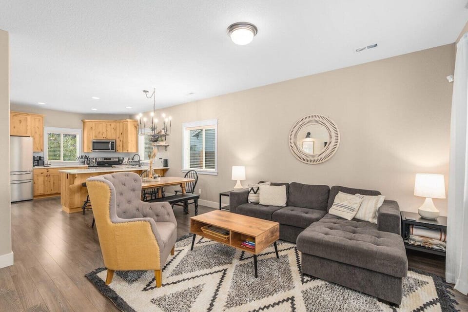 You can relax downstairs with a beautiful view out the front window.