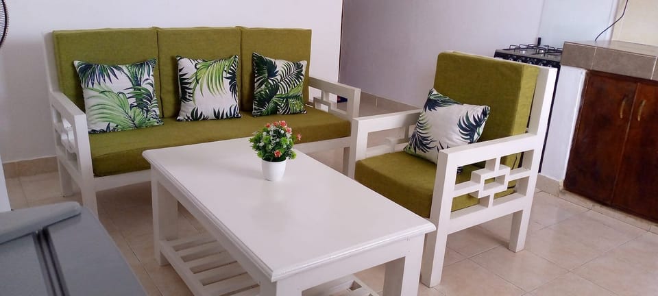 Comfort Apartment | Living room | 43-inch flat-screen TV with digital channels, TV