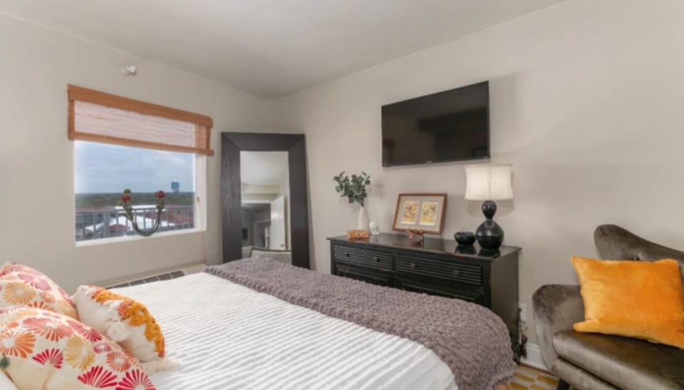 Bedroom with king bed