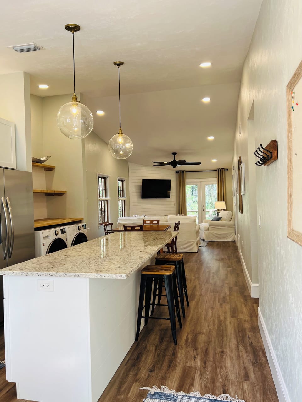 Kitchen Island with 2 Counter Height Stools