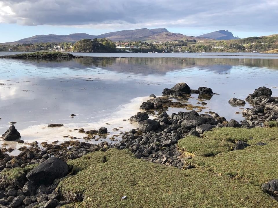 Loch Portree shoreline, just a few minutes walk from the house. 