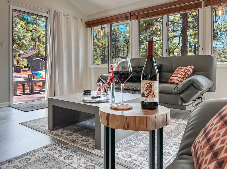 Open the doors to the decks to let the fresh scent of pine trees in!