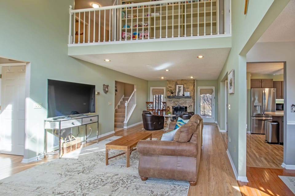 Living area provides access too all other main level rooms