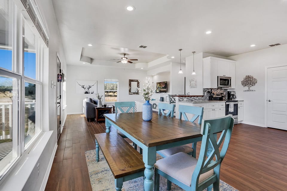 Dining table with seating for six guests