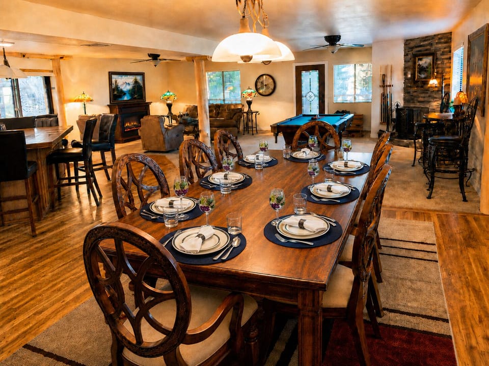 Great room featuring open living/dining areas including formal/kitchen dining