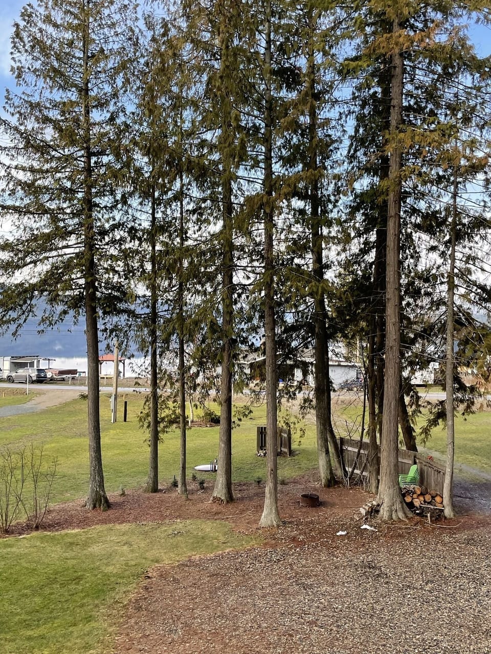 View from upper deck and the fire pit 