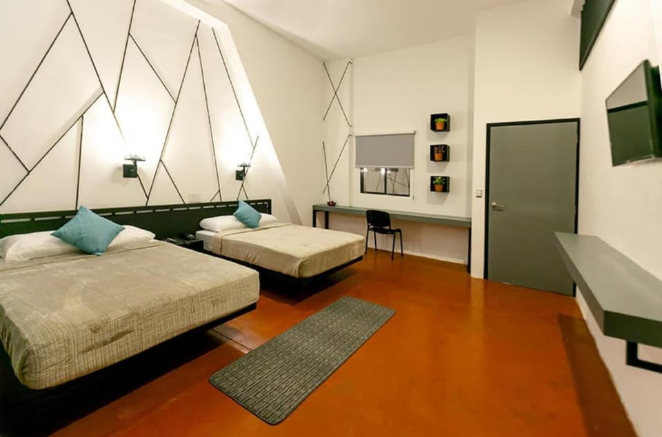 Basic Double Room, 2 Queen Beds | Desk, laptop workspace, WiFi (free), bed sheets