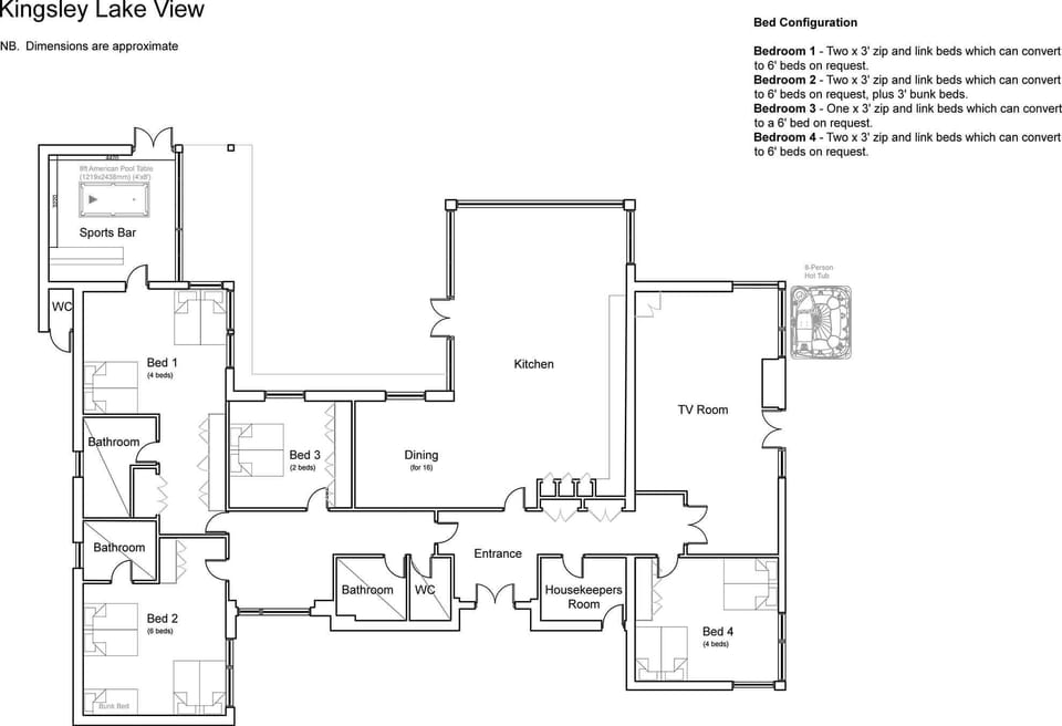 Floor plan of Kingsley Lake View