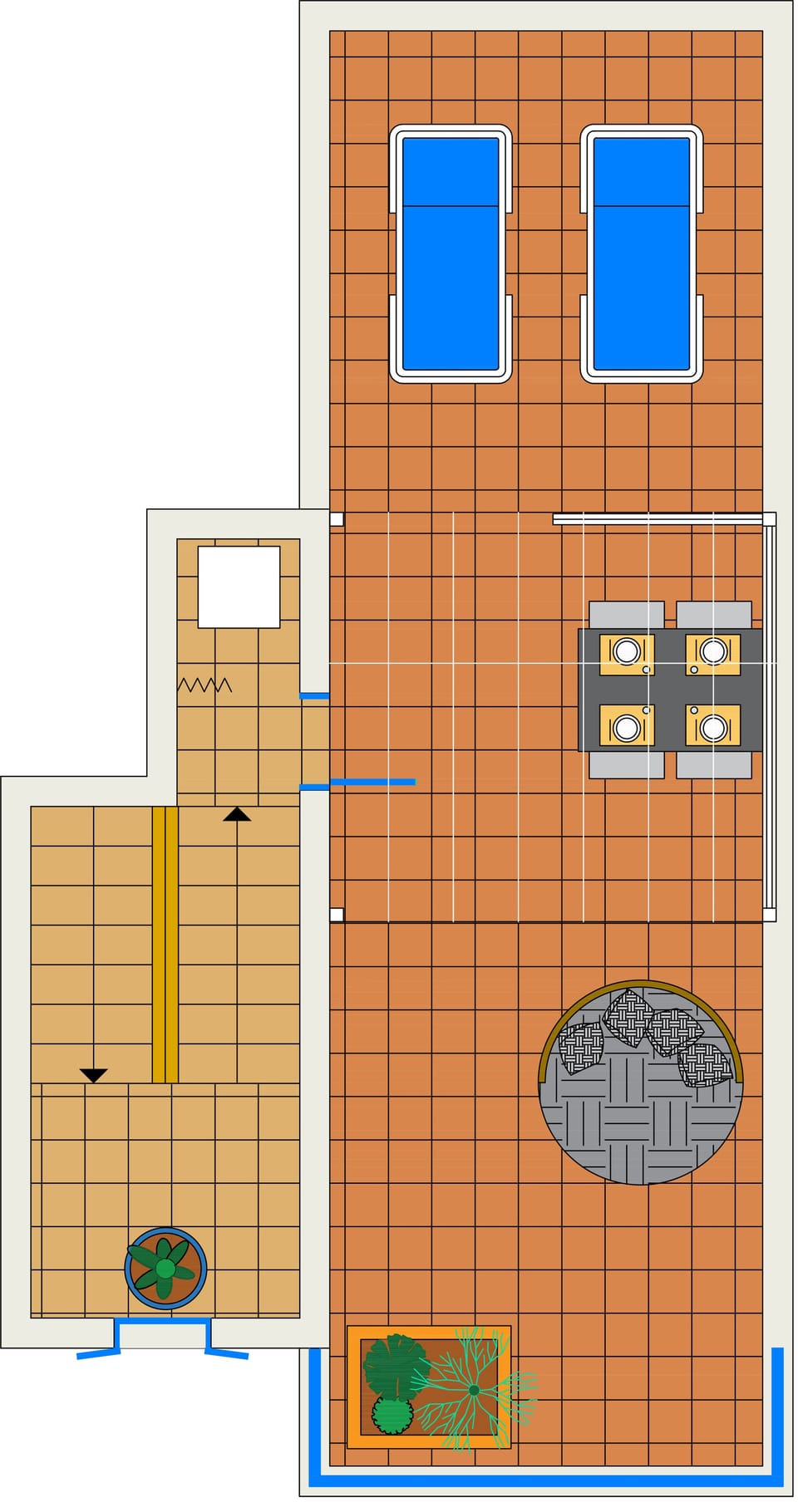 Ocean Tiny House - Rooftop terrace floor