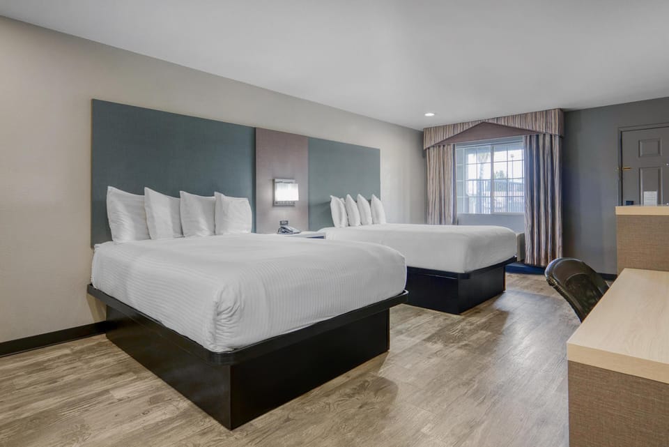Standard Room, 2 Queen Beds, Accessible, Smoking | Individually furnished, desk, laptop workspace, iron/ironing board