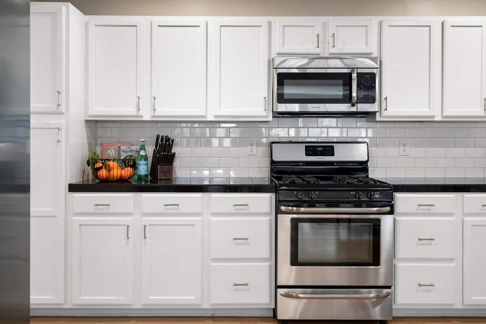Open, bright and spacious kitchen-fully stocked