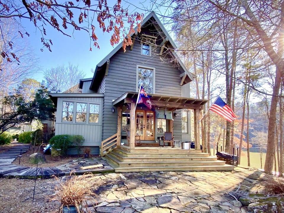 Front Porch with panoramic views of Crooked Creek

