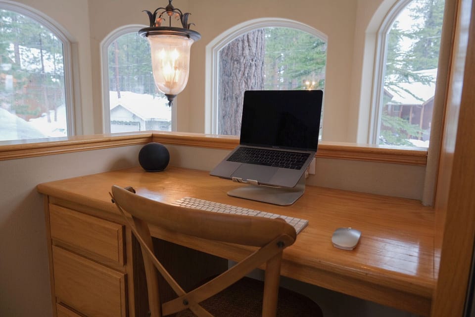 Office nook for when you have to work-from-home. 1GB wifi internet available.