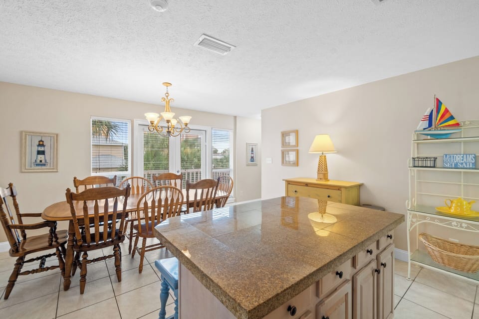 Kitchen View with Dining Area