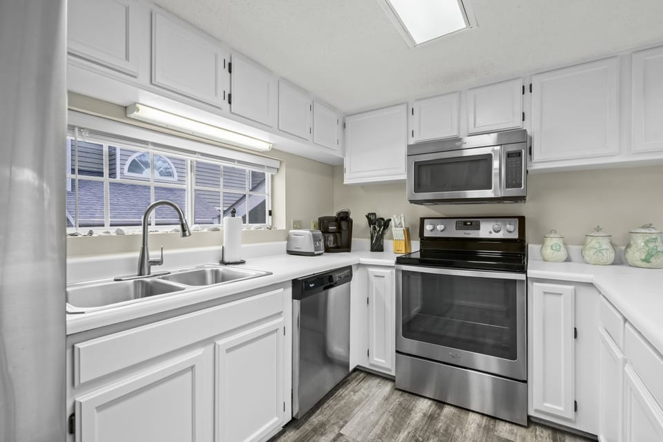Kitchen is fully stocked with everything you’ll need to prepare a meal! 