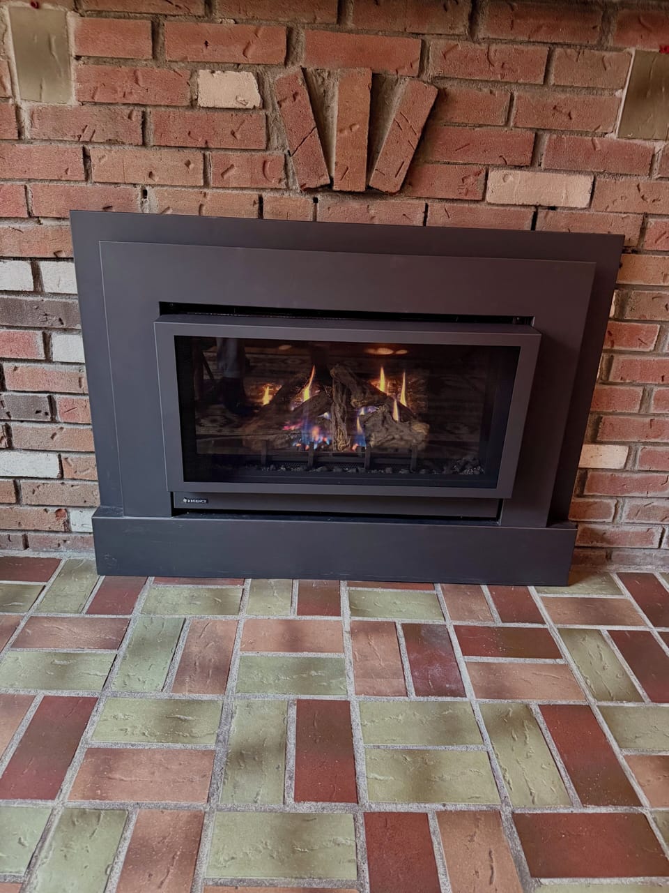 A propane fireplace is easy to use with a remote control. 
