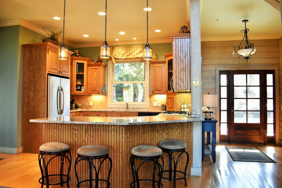 Spacious Kitchen with Barstools