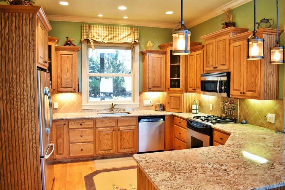 Spacious Kitchen, Fully Stocked for All Kitchen Needs