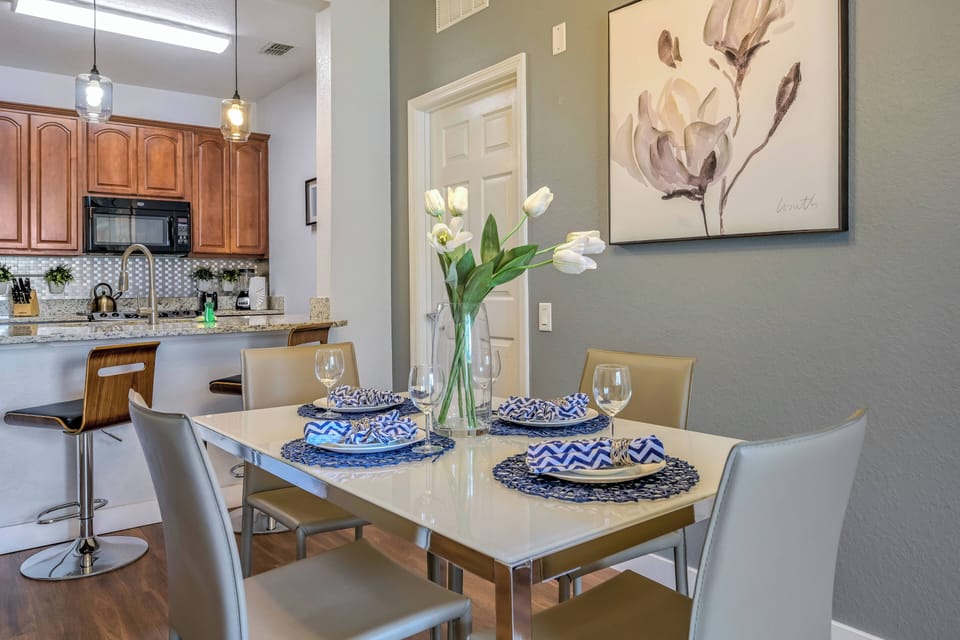 Dining area and table