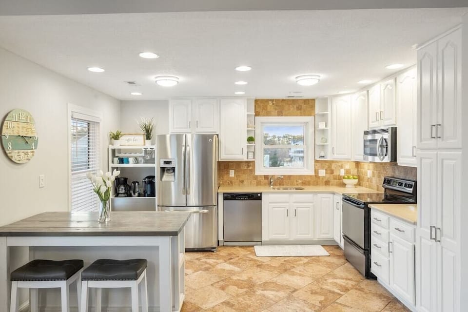 Fully stocked kitchen
