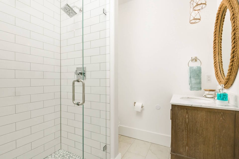 The bathrooms are luxurious and built with care.