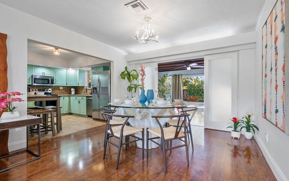 Dining and kitchen area