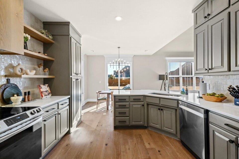 Our bright, open kitchen is fully equipped for creating your favorite meal, baked good or cup of coffee.