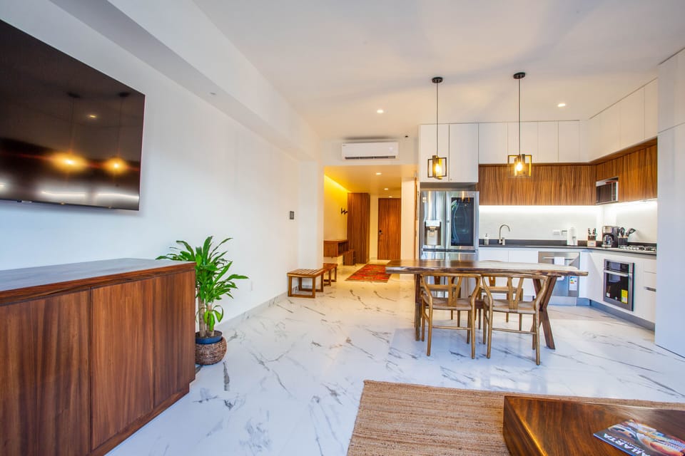 Several touches in decortation with wood parota