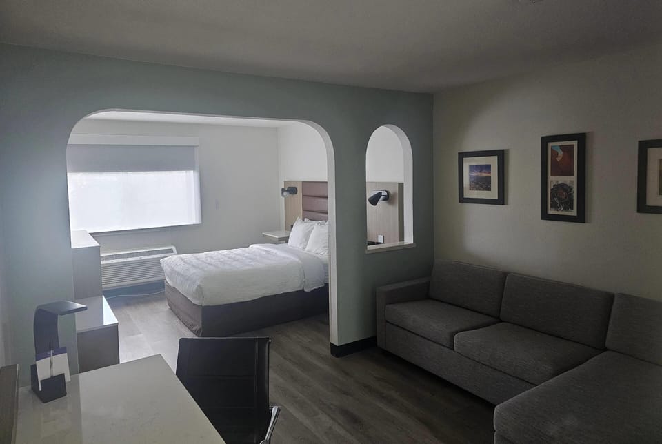 Suite, 1 Queen Bed with Sofa bed, Hearing Accessible, Non Smoking (Mobility, Roll-In Shower) | Premium bedding, down comforters, pillowtop beds, desk